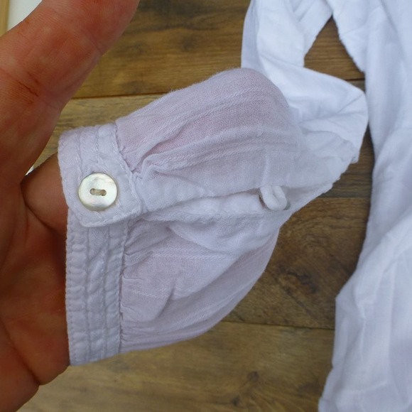 H&M L.O.G.G. Super Light White Cotton Sz 12 Tunic Top - Picture 4 of 8